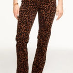 Talbots  Straight Leg Corduroy Pant Full Length High Waist Leopard Print 16W NWT Photo 0