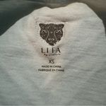 Lita by Ciara Light Blue Women's Short Sleeve Boxy Top w/ Shoulder Pads, X Photo 3