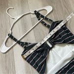 Anemos Striped Swimsuit NWOT cut out one tortoise piece womens Black (small) Photo 3