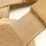 Birdies  Size 6 The Songbird Mules Khaki Green Satin Quilted Mule Flat Slip On Photo 4