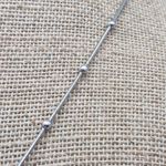 None Cute Silver Tone Double Heart Crystal Pendant Necklace 18.5" Saturn Chain MINT Photo 3