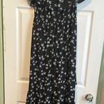 Lane Bryant Black White floral Ruffled Tiered high low off the shoulder Sundress Photo 6