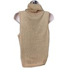 Vintage Womens Cowl Neck Sweater Gold Sparkle Turtleneck Sleeveless Size XL u Photo 5