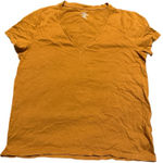 NWT J.Crew Size Large Women Burnt Orange‎ Brown Shirt Slub Cotton Tee V Photo 0