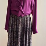 First Option Too Vintage Paisley Design Pleaded Sz XL Elastic Waist Runs… Photo 1