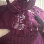 Free People  Keyhole Burgundy Bralette Photo 3