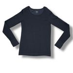 Athleta  Navy Long Sleeve Striped Workout Top‎ Photo 2