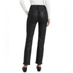 Good American Good Classic Coated Jeans Faux Leather Hi-Rise Skinnyish Black 18 Photo 2