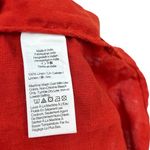 J.Crew  Relaxed-Fit Linen Shirt-Dress Short Sleeve Button Down Red Size Large Photo 10