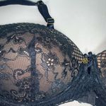 Daisy Fuentes  Womens Lace Padded Bra Size 40D  Blue Nude 3 Hook Photo 1