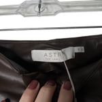 ASTR NWT THE LABEL Veruca Faux Leather Mini Skirt Chocolate Brown Vegan Medium M Photo 5