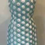 Elegant Polka Dot Dress in Blue and White Size 6 Photo 0