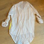 Sundry  Evereve Pop Stripe‎ Button Up Long Sleeve Shirt Chanterelle White Photo 10