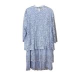 Alex Evenings Blue Scalloped Glitter Lace Two Piece Jacket Dress Size 20W Photo 5