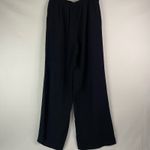 H&M Wide Leg Rayon Pants Women's Tassel Drawstring Casual Comfy Black Sz 8 Photo 1