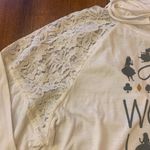 Disney  Alice in Wonderland hoodie XL (15/17) white sheer lace shoulders light Photo 2
