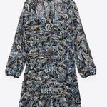 ZARA NWT  Stunning Draped Paisley Print Mini Dress Photo 3
