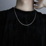 925 Silver Plated Link Chain Necklace for Men Women,Punk Hip Hop Necklace Photo 0