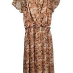 Current Air  Orange Floral Maxi Dress Romantic Preppy Cottage Womens Medium Photo 0