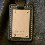 Tignanello Shoulder Bag Black Leather Purse Multi color stripe lining Photo 1