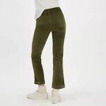 Free People  High Time Velvet Kick Flare Pants Olive Army Green size 6 NWT Photo 2