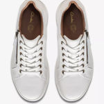 Clarks  Nalle Lace white leather sneaker  Photo 0
