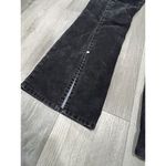 DKNY Womens Jeans Y2K Bootcut Stretch Black Suede Back Slit Size 13 Photo 6