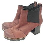 Sorel  Size 6.5 Addington Chelsea Ankle Boots Waterproof Maroon Leather Photo 0