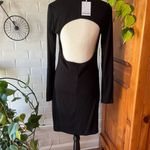 Walter Baker long sleeve Crewneck knit dress cut out back black size L Photo 4