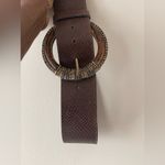 Chico's Chico’s Tortoise Toned Bold Buckle Leather Belt Photo 4