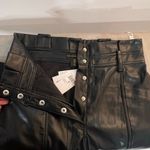 House of Harlow nwt faux leather black paper bag waist tapered pants size 6 Photo 6