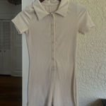 Amazon tan short collared onesie Photo 0