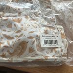 Rylee + Cru ruffle sleeve bikini top white & tan birds & floral print size small Photo 3