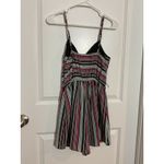 Trixxi ‎ Striped Cami Romper V Neck XS Womens Adjustable Straps Elastic Waist Photo 3