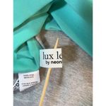 Neon Buddha Shirt‎ Womens Small Turquoise Gray White Color Block Active Top Yoga Photo 4