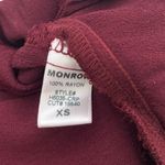 Monrow NWT Burgundy Long Sleeve Jumpsuit Women’s Size XS Rayon Made in USA Red Photo 10