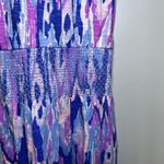 Lilly Pulitzer  Tideline Dress Tank Smocked Waist Racerback Multicolor Size Small Photo 2