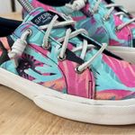 Sperry Pier Wave LTT Tropical Print Lace Up Sneakers Teal Pink Womens 7 Photo 6