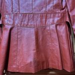 VTG 70s Women's Leather Rust Brown Belt Jacket Coat Retro Boho Indie Disco Small Photo 15
