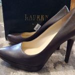 Lauren Ralph Lauren Brown Pebble Grain Dava Size 9 Photo 0