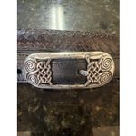 Brighton  Belt Womens M 30 Brown Black Leather  Reversible‎ Silver Southwestern Photo 1