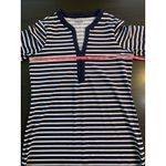 Lands' End Swim Cover Dress Blue Striped‎ XS 2 Photo 8