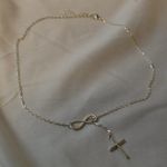 Lariat Infinity and Cross Necklace Photo 1
