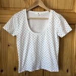 BP polka dot scoop neck cropped tee size XXS NWOT Photo 2