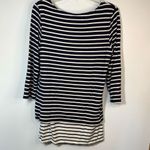 Milk Nursingwear Women's Pullover 3/4 Sleeve Striped Top Navy Blue & White Small Photo 4