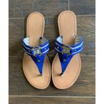 Tommy Hilfiger Thong Sandals Slip On Patent Leather Fabric T Strap Womens 6.5 Photo 1