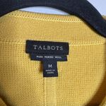 Talbots  Merino Wool yellow gold cardigan sweater Photo 3