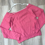 Abercrombie & Fitch Sweatshirt off shoulder vintage womens Pink (medium) casual Photo 0