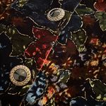 Vintage 90s Floral Velvet Button Photo 3