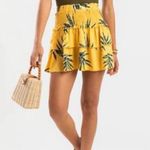 Womens Francescas Mi Ami Island Palm Print Pull On Tiered Mini Skirt Photo 0